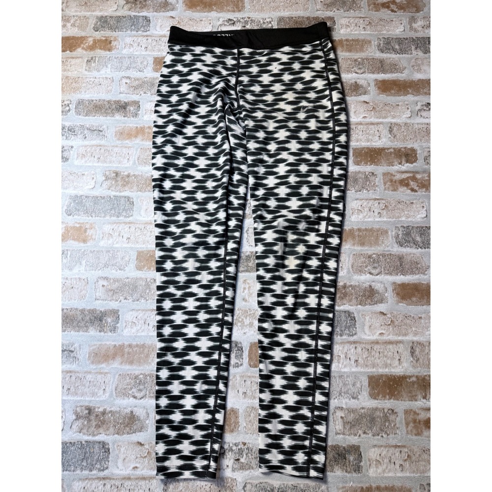 Nike Dri-FIT Womens Run Fast Live Fearless Leggings Black White Print Size M